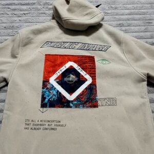 🤍 Public Image Graphic Hoodie | Men’s Size M | Streetwear Pullover | BKLYN |